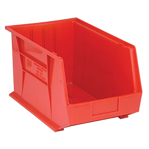 Quantum QUS260RD Red Ultra Stack and Hang Bin, 18" x 11" x 10" Size (Pack of 4)