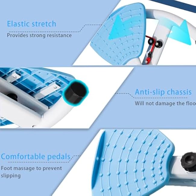 Flexforge Pilates Twister Waist Twisting Machine with Resistance Bands 360¡ã Non-Slip Ab Board Silent Core Trainer for Belly Fat Loss & Leg Toning 250lbs Capacity Home Gym Equipment for Women/Men