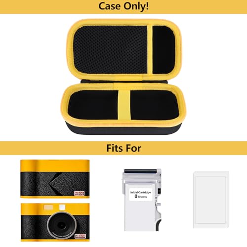 Image of Hard Case Replacement for Kodak Mini 2 ERA 4PASS Portable Photo Printer /Kodak Mini Shot 2 ERA 4PASS 2-in-1 Instant Camera and Photo Printer (Black+Yellow Case)