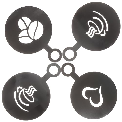 OUNONA 4piezas Plantillas Para Latte Molde De Cacao Herramientas De Para Cupcakes Fáciles De Limpiar y Duraderas