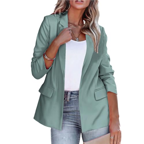 Women's Business Casual Blazers Slim Fit Jackets Open Front Work Office Blazer Long Sleeve Coat Summer Lightweight Suit