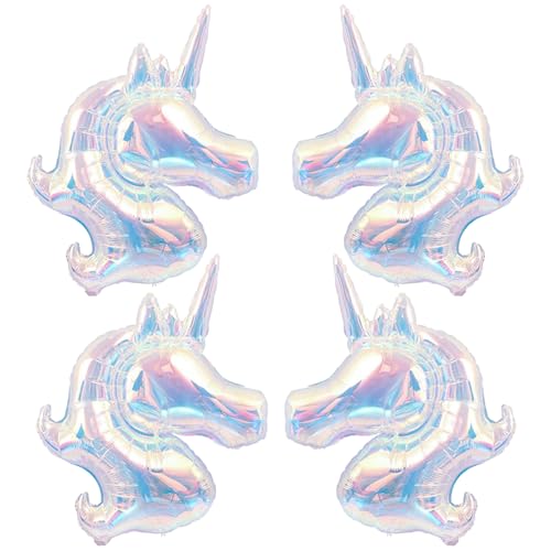 Décorations arc-en-ciel et ballons licorne irisée pour fête prénatale