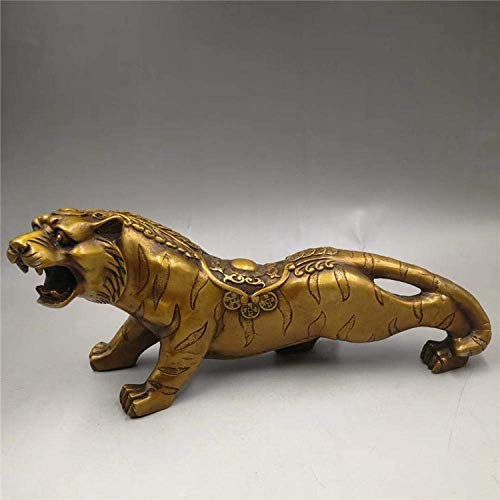 Décoration de la maison avec la statue de tigre en cuivre pur pour votre salon