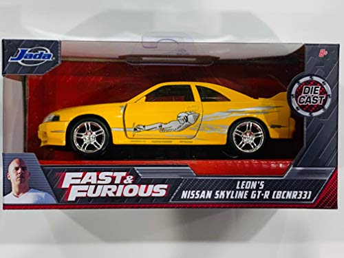 Jada Fast&Furious Leon's Niss Skyline GT-R [BCNR33] Yellow 1:32 Scale Diecast