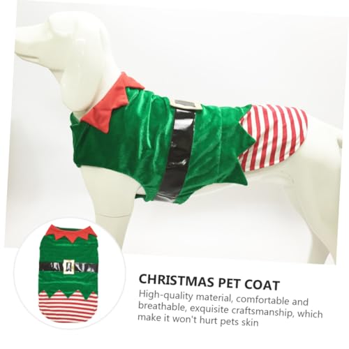 Disfraz para perro GLEAVI Christmas tamaño L verde miniatura 7