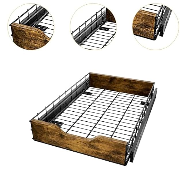 Pull Out Cabinet Organizer Sliding Shelf Organizer, Space Saving Pantry Shelf Organizer Drawer Cabinet Storage Bin for Home