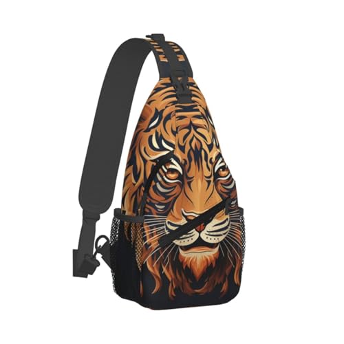 Mochila tipo sling deportiva para senderismo color negro