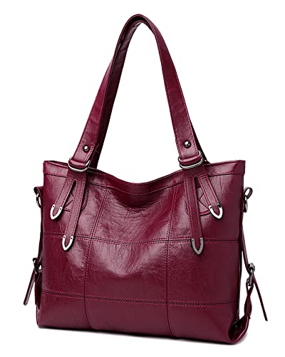 LIVACASA Damen Handtasche PU PU Leder Groß Umhängetasche Shopper Elegant Schultertasche für Frauen Top-Griff Tragetaschen
