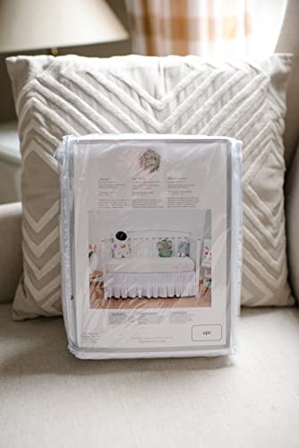 Sheer Crib Skirt - White Crib Skirt - Soft, Elegant And Flowing Tulle - Gender Neutral Crib Skirt And Timeless Crib Accessories -Clean Design Perfect For Crib Skirt Boy And Crib Skirt Girl #TOP6