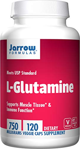 Jarrow Formulas L-Glutamine 750 mg, Supports Muscle Tissue & Immune Function, 120 Caps