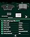 SCITOO D1071 Rear Semi-Metal Brake Pads Sets Fit For Ford For Five Hundred/For Freestyle/For Taurus/For Taurus X,For Jaguar X-Type 2005-2008,For Mercury For Sable/Montego