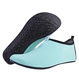 [Formemory] マリンシューズ メンズ レディース マリンシューズ キッズ 水陸両用 フィットネスシューズ アクアシューズ ウォーターシューズ 柔らか 速乾 軽量 ゴム靴底 折りたたみ ヨガ シュノーケリング 男女兼用 五色 (ライトブルー, 大人, 23.5 cm, 数値, 日本の靴のサイズ寸法)