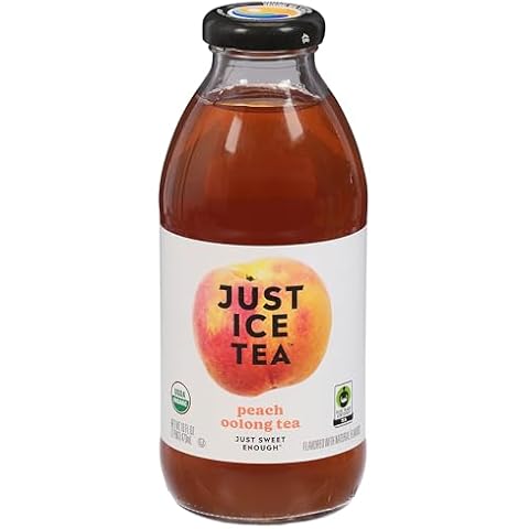 Just Ice Tea Organic Peach Oolong Tea, 16 FZ Cover