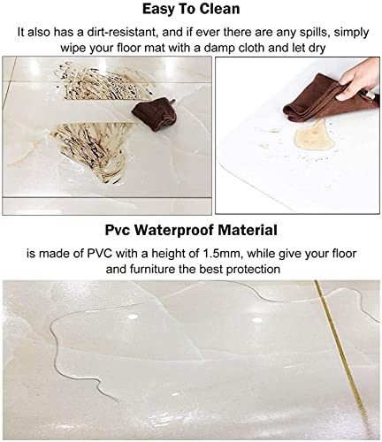 Tapete de PVC transparente para pasillos impermeable y de fácil limpieza 6