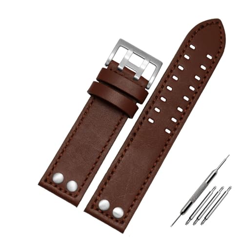 Cong Yi 20mm 22mm �{�v�r���v�o���h �n�~���g�� �J�[�L �t�B�[���h H760250 H77616533 �Ή� �r���v�o���h �X�g���b�v �{�^���o�b�N��(Brown silver,20mm)