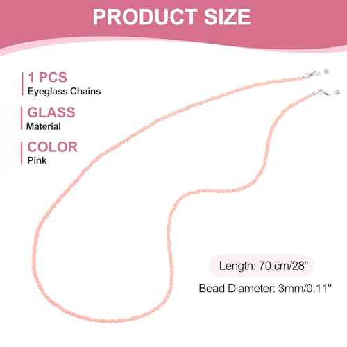 Image of uxcell Eyeglass Chains for Women, Eyeglass Holder Bead Chains Adjustable Sunglasses Lanyards Holder Chains for Glass
