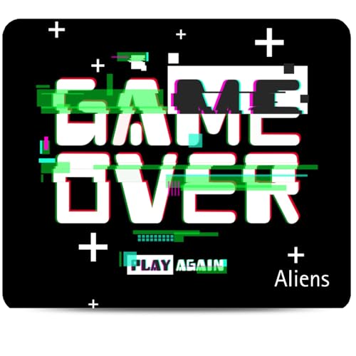 Aliens Mouse Pad for Computer, Laptop, Smooth Premium Cloth Surface, Non-Slip Rubber Base, Speed and Precision Operation Compatible with Laser and Optical Mouse, Gaming, Office, Home 230x190mm (MO-42)