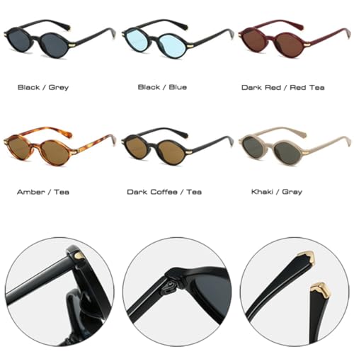 Lunettes de soleil œil de chat polygonales rétro avec détails rivets haut de gamme - 2