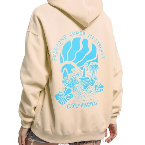 YUUCANGH Womens Y2K Floral Embroidered Hoodie for Teens Girl – Preppy Aesthetic Pullover Sweatshirt, Cute Cotton Blend Hoodie with Flower Graphic for Spring Fall Daily Wear
