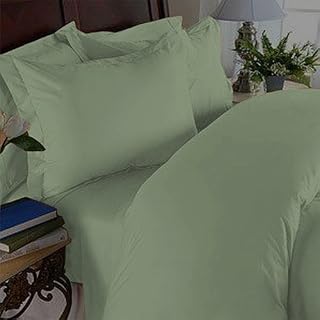Elegant Comfort 1500 Thread Count Egyptian Quality Wrinkle & Fade Resistant 2pc Duvet Cover Set, Solid, Twin/Twin XL, Green