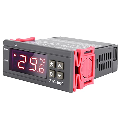 Gokelomg 220V Digitaler STC 1000 Temperaturregler Thermostatregler + Sensor Sonde Cover