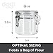 OGGI Clear Canister Airtight 38oz - Clamp Lid & Spoon - Airtight Food Storage Containers, Ideal for Kitchen & Pantry Storage of Bulk, Dry Food Including Flour, Sugar, Coffee, Rice, Tea, Spices & Herbs