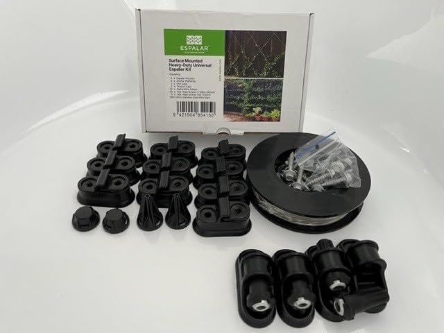 Espalar Surface Mounted Heavy Duty Universal Espalier/Trellis Kit for Climbing Plants, Vines and greenwalls (Wire Included).