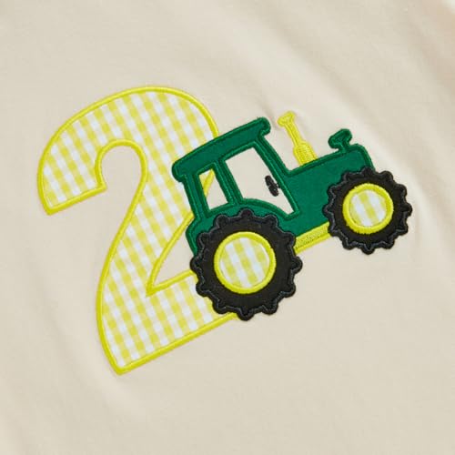 YOKJZJD Toddler Baby Boy 1st 2nd 3rd 4th Birthday Outfit Tractor Short Sleeve T-Shirt Farming Birthday Shirt Summer Clothes4