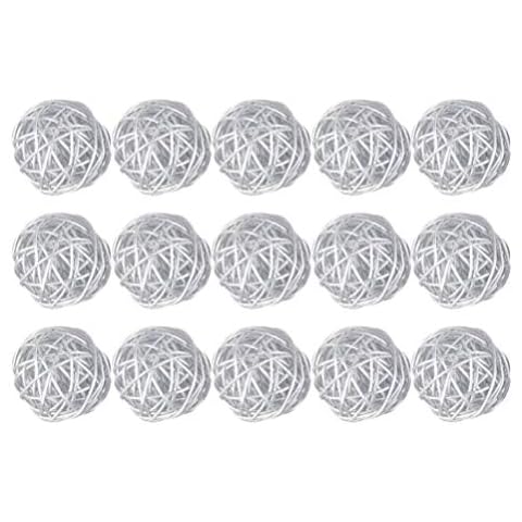 15Pcs Hand-Woven Rattan Balls for Decor Cover