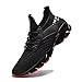 FUSHITON Chaussures de Sport Hommes Basket Running Compétition Training Fitness Tennis Athlétique Sneakers Femme, Noir/B, 42 EU