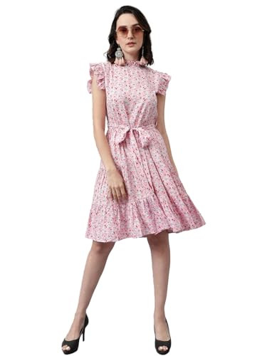 Image of KOTTY Women's Fit and Flare Multicolor Dress