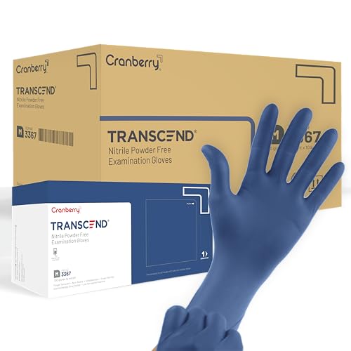 Cranberry Transcend Matte Blue Nitrile Exam Gloves, Case of 3000, Small, Fentanyl Resistant, Chemo Drug Tested, Low Dermatitis Potential, 2.5 Mil