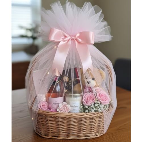 Image of SATYAM KRAFT 10 Meter Multipurpose Net Fabric Soft Cloth Roll | Wedding, Valentine & Party Decoration Items, Birthday, Anniversary | Stage, Tent, Backdrop, Mandap Festive, Event Decor Net (Pink)