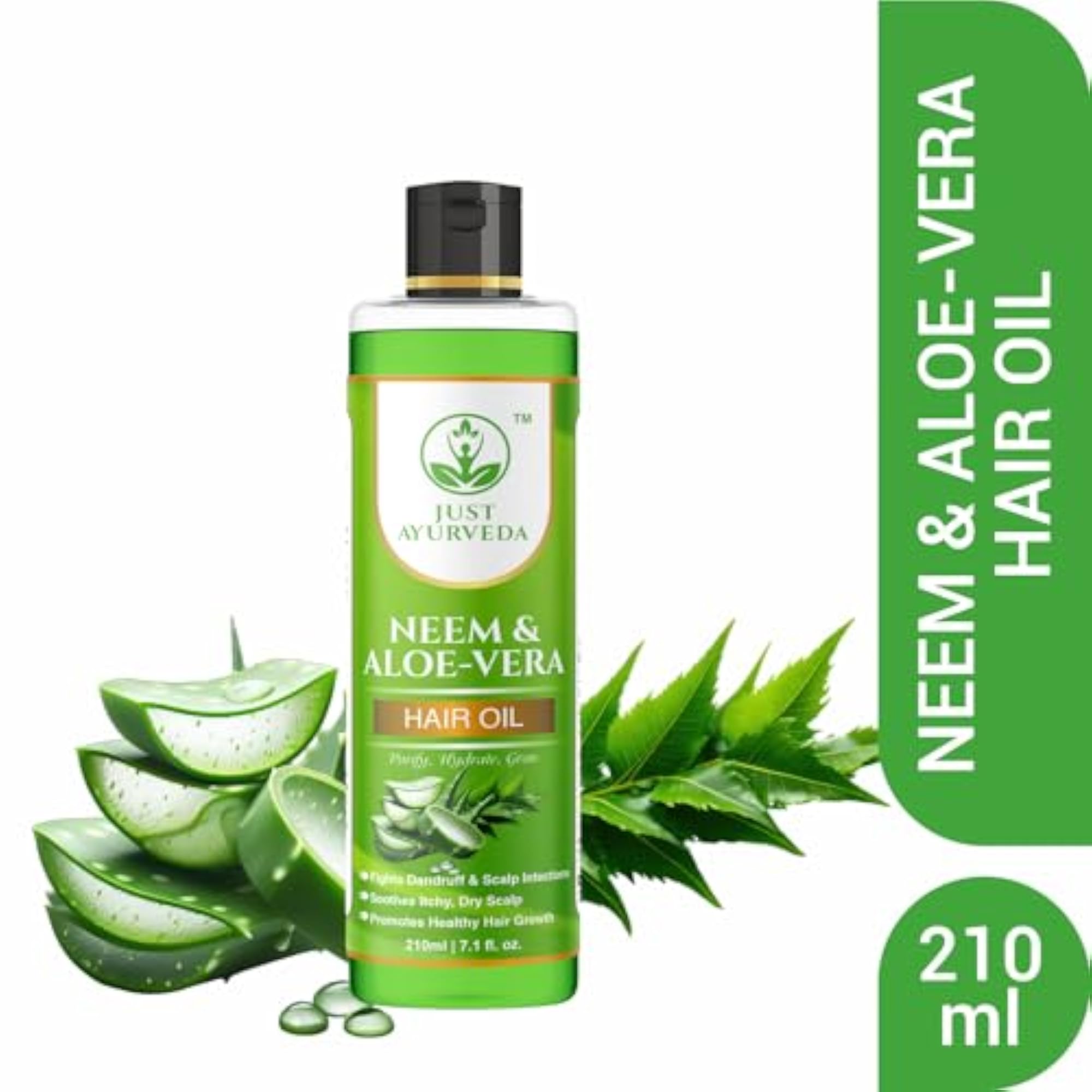 Neem & Aloe Vera Hair Oil, 210ml for Nourishment