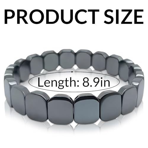 2 Pulseras Hematite Ajustables para Hombre miniatura 2