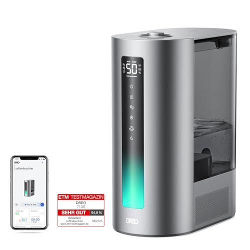Dreo 6L Smart Luftbefeuchter für große Räume, Warm- und Kaltnebel für Schlafzimmer, 60 Std....