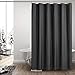 N&Y HOME Ultimate Waterproof Fabric Shower Curtain or Liner with Weighted Magnets, Dark Grey Shower Curtains for Bathroom with Breathable TPU & Machine Washable Polyester, Graphite Gray, 72