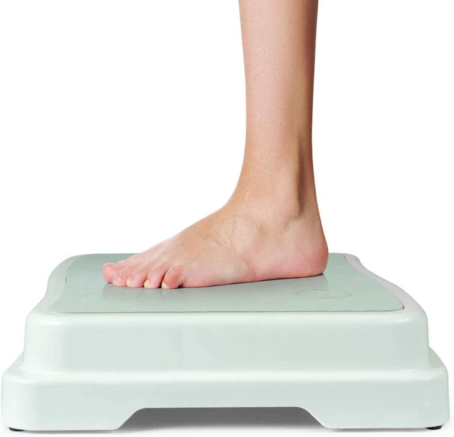 White and Gray Stackable Bathroom Safety Step with Rubber Top