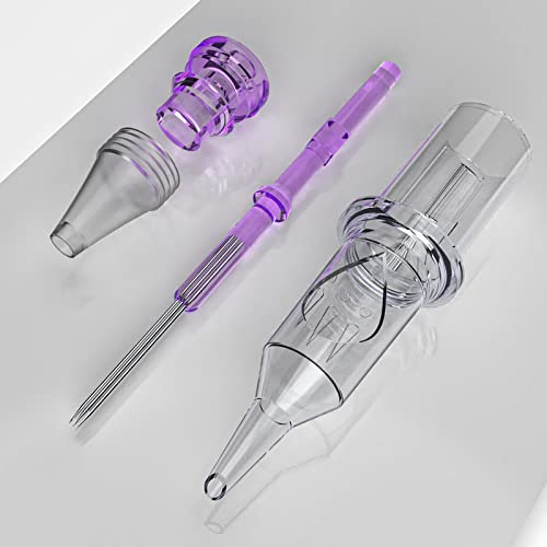 Image of Wormhole Tattoo Cartridge Needles, 50pcs Mixed Sizes Disposable Tattoo Needles 5RL 7RL 9RL 5RS 7RS 9RS 15M1 21M1 15RM 21RM for Tattoo Pen Cartridge Machine (RL&RS&M1&RM)