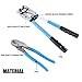 Glarks 2Pcs Wire Crimper Terminal Crimping Tool Cable Lug Crimper Cu/Al Terminal Ratchet Electrician Plier with Cable Cutter for 10, 8, 6, 4, 2, 1/0 AWG Wire Cable Cutting and Crimping