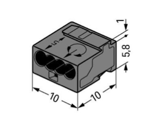 WAGO 243-308 Verbindungsklemmen - 8-polig, 50 Stück Set Für Sichere Elektroinstallation
