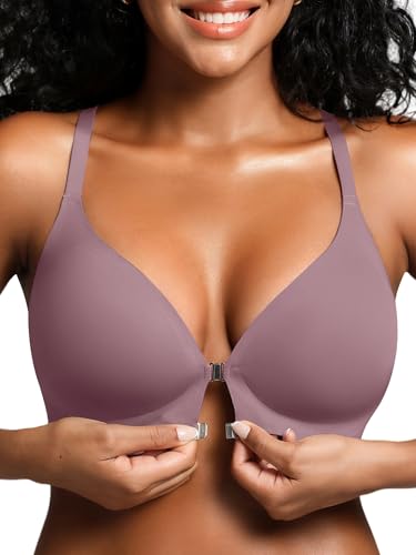 Image of Racerback Bras with Metal Magnetic Front Closure - S-XL Wireless for Women No Underwire Seamless Supportive Bralettes