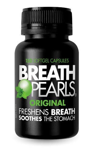 Breath Pearls Original 150 Softgels x 6 Pack (900 Softgels) - Freshens Bad Breath Mints