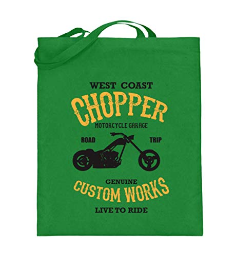 Sac en toile de jute West Coast Chopper avec longues anses résistantes vert clair