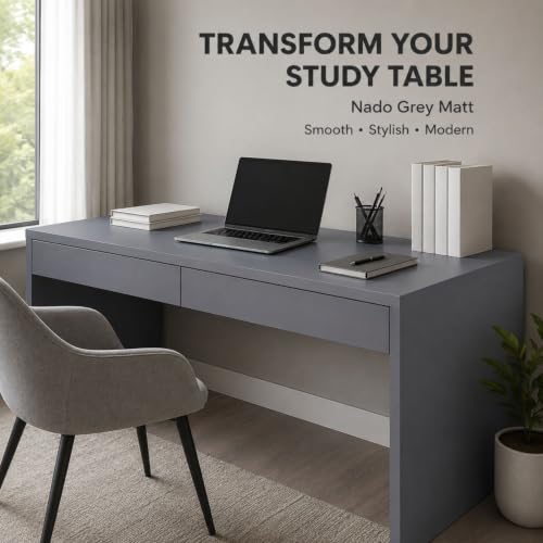 Image of WISDOM Nardo Grey Matte Self Adhesive Wallpaper for Furniture & Cabinets Waterproof, Easy to Clean Peel and Stick Vinyl Film Kitchen Cabinet, Wardrobe, Shelf & Home Decor Makeover (20x144 in)