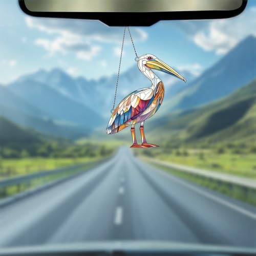 Image of Pelican Acrylic Ornament Gift for Pelican Lovers Christmas Window Decor
