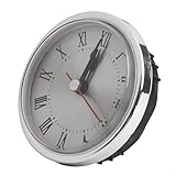 Uhrwerk mit römischen Ziffern Quarzwerk für DIY-Uhrreparaturen und Bastelprojekte, kompatibel mit mehreren Uhrenstilen (Silber)