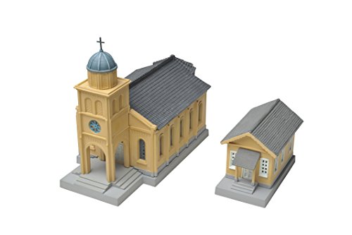 Modèle ferroviaire église avec annexe TomyTEC 234838 maquette architecture train