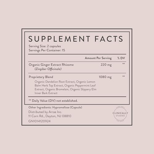 Image of Arrae Fast-Acting Bloating Relief Digestive Enzymes, All Natural Bloat, Gas & Indigestion Relief Capsules (30 Count)