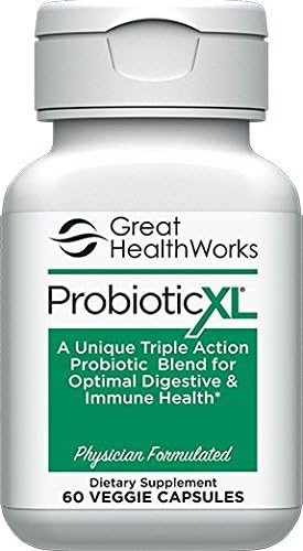 Probiotic XL for Adults, 60 Count Daily Prebiotic Blend for Digestive & Immune Health - 11 Billion CFU, Gluten & Dairy Free